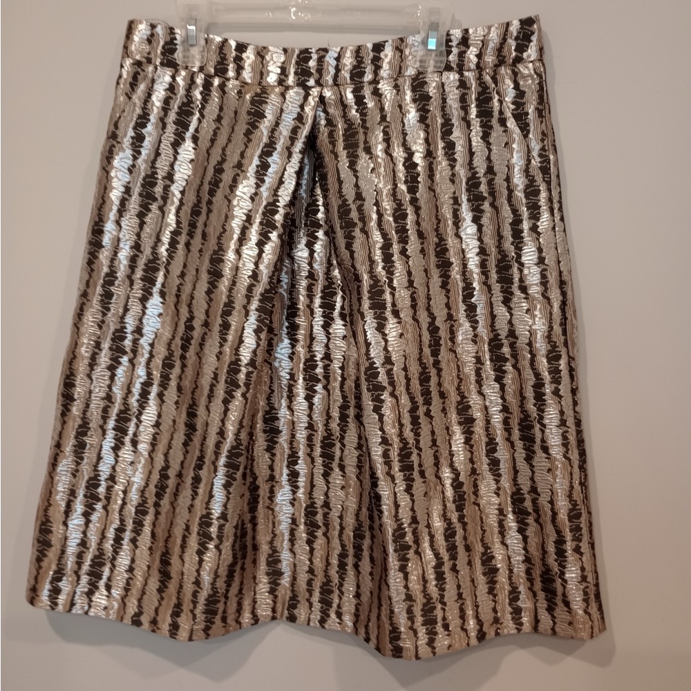Eloquii Striped Metallic Skirt